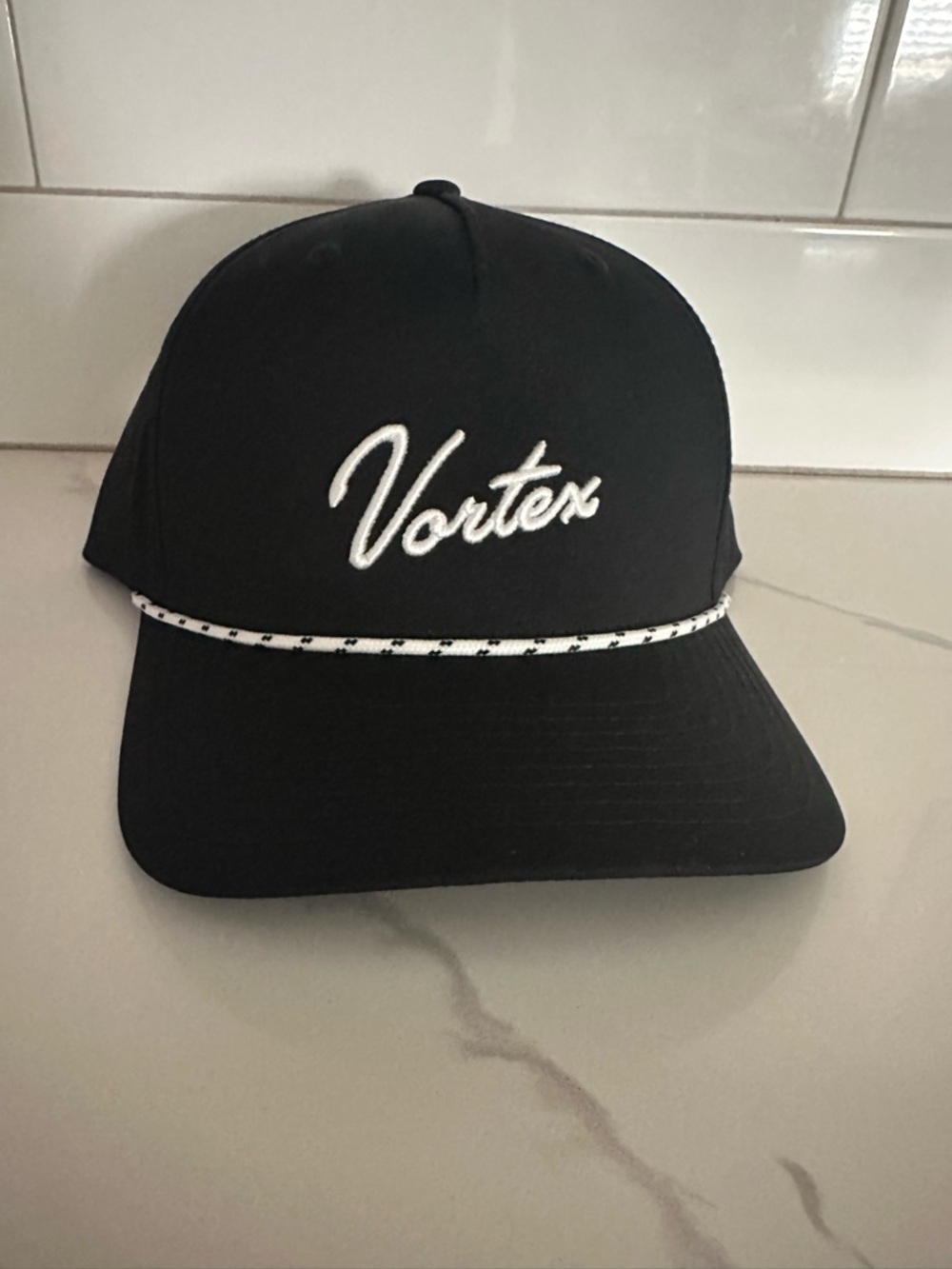 Vortex Black Script Baseball Cap